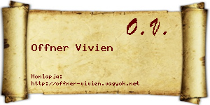Offner Vivien névjegykártya